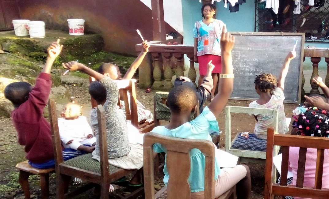 Children attending extra classes in the community